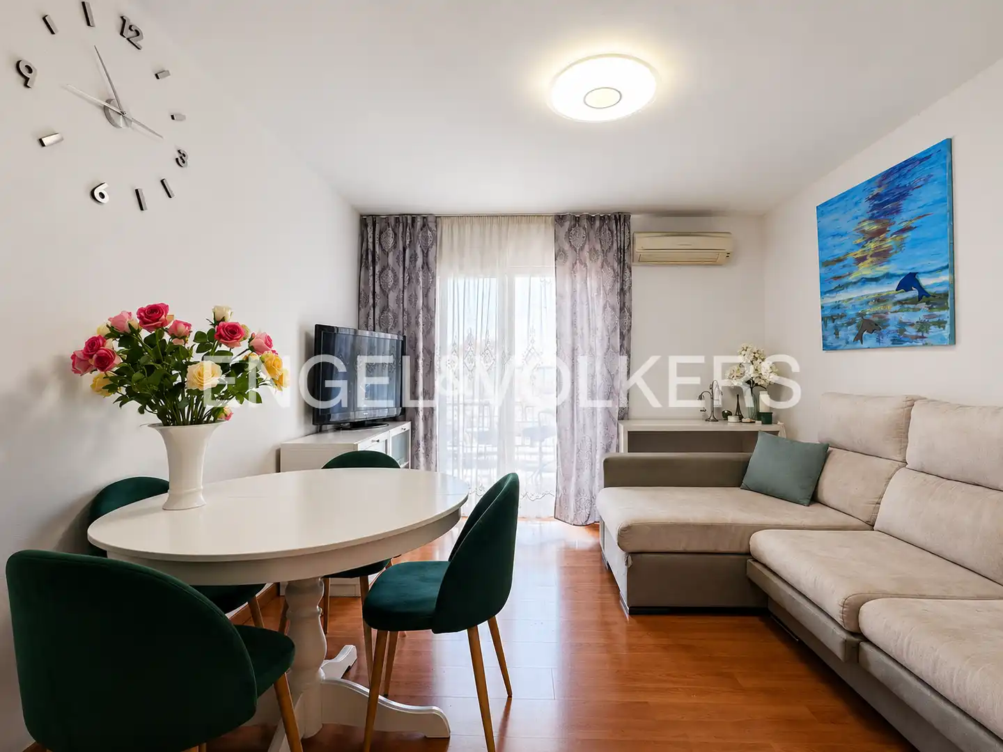 Sala de estar de Piso en venta en Mataró con Calefacción, Parquet y Balcón