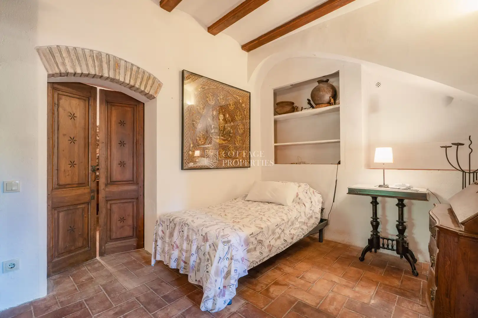 Bedroom of Country homes for sale in Foixà  with Air Conditioner, Private garden and Swimming Pool