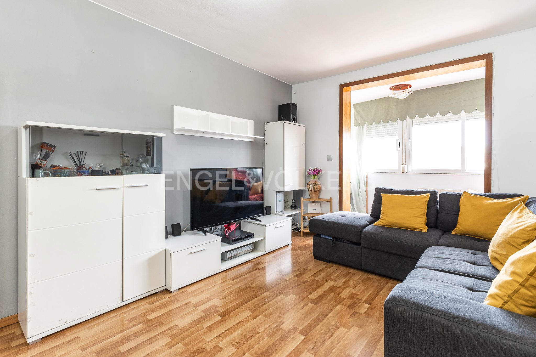 Living room of Apartment for sale in  Barcelona Capital  with Air Conditioner, Heating and Parquet flooring