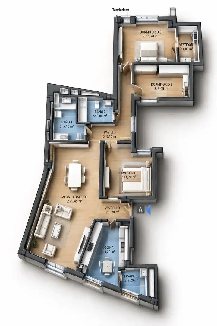 Wohnung mit Terrasse zum Verkauf in Calle Federico de Mendizábal, imagen 22
