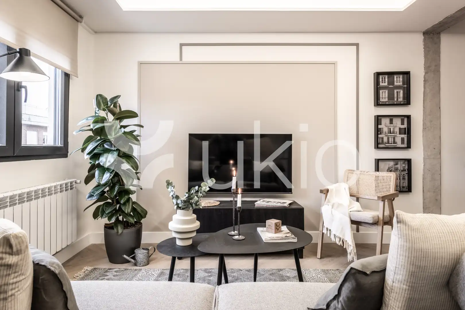 Wohnzimmer von Wohnung zur Miete in Madrid mit Klimaanlage, Heizung und Möbliert