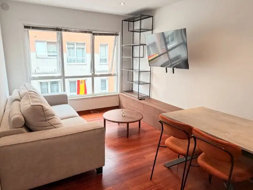 Sala de estar de Piso de alquiler en Oroso con Parquet, Amueblado y Horno