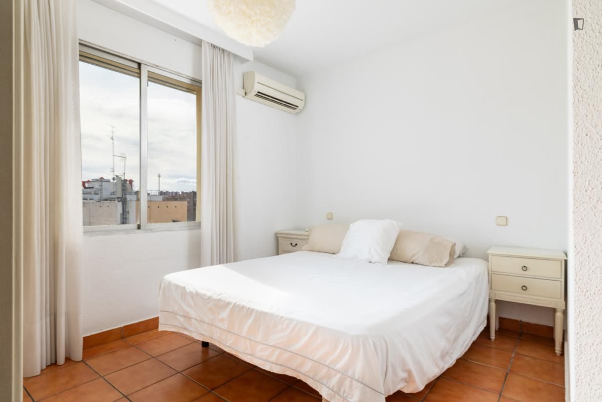 Bedroom of Apartment to rent in  Madrid Capital  with Air Conditioner, Heating and Furnished