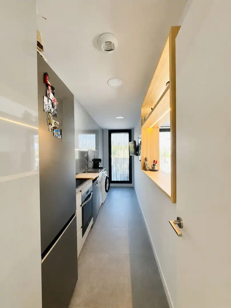 Cocina de Apartamento en venta en Calpe / Calp con Aire acondicionado, Calefacción y Jardín privado