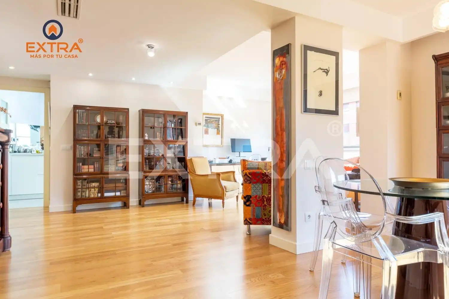 Living room of Flat for sale in  Madrid Capital  with Air Conditioner, Storage room and Community pool