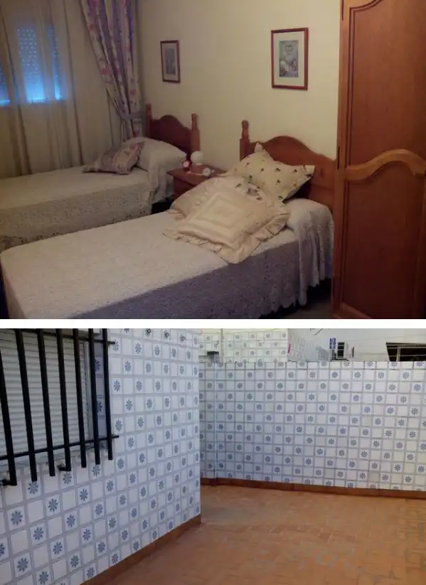 Schlafzimmer von Wohnung zur Miete in Valencia mit Klimaanlage, Heizung und Terrasse