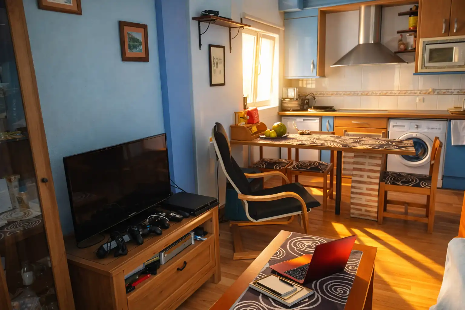 Wohnzimmer von Wohnung zur Miete in Miengo mit Heizung, Terrasse und Möbliert