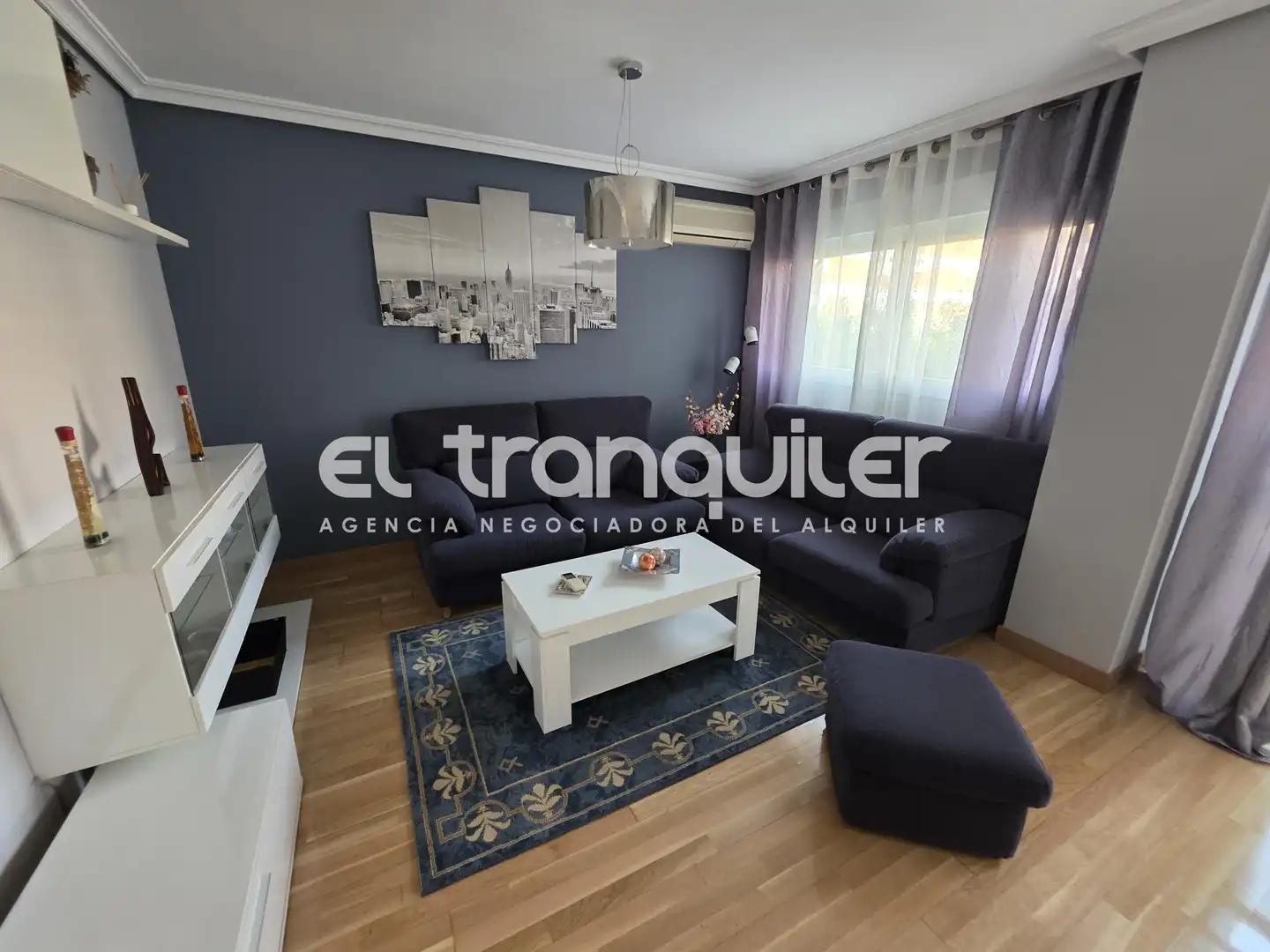Sala de estar de Piso de alquiler en Madrid con Aire acondicionado, Parquet y Amueblado