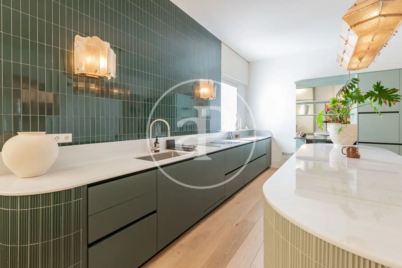 Küche von Wohnung zur Miete in Madrid mit Klimaanlage, Heizung und Privatgarten