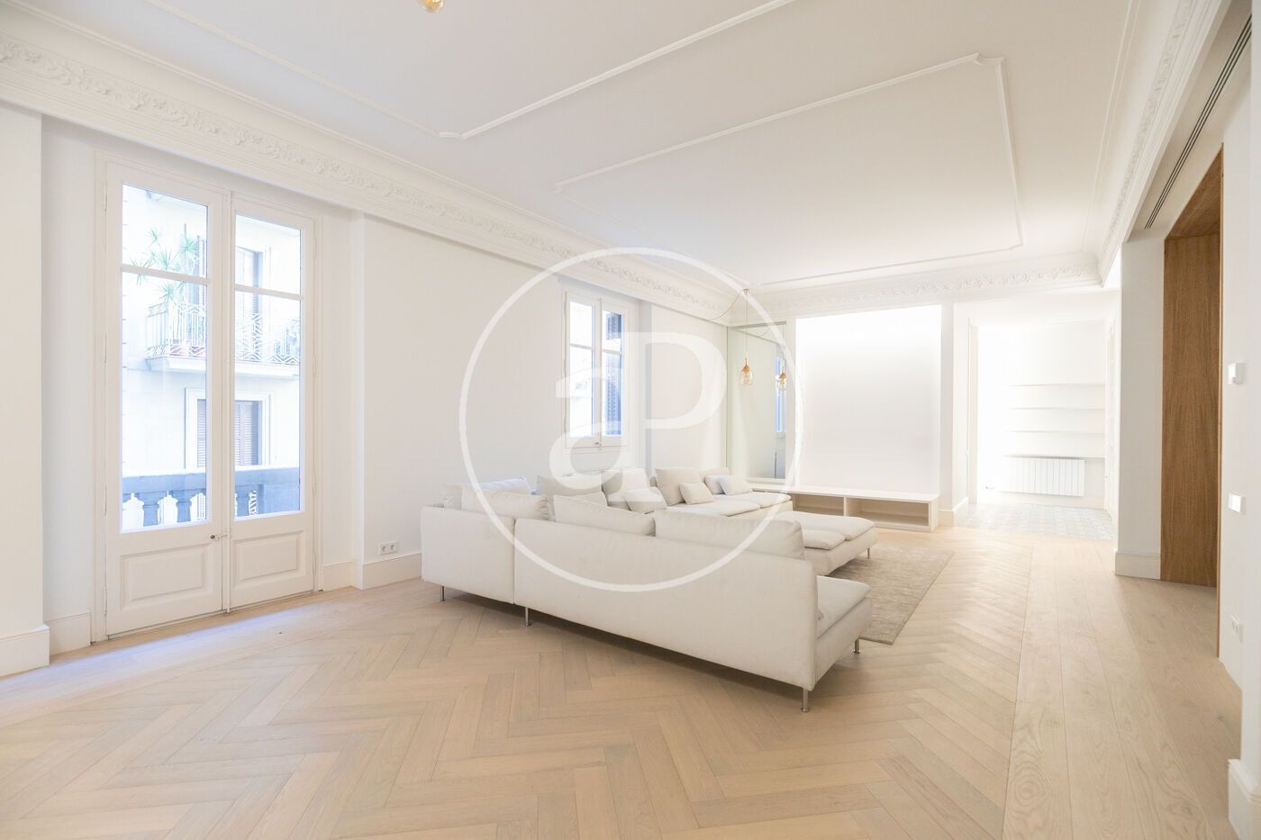 Living room of Flat for sale in  Barcelona Capital  with Air Conditioner, Heating and Private garden