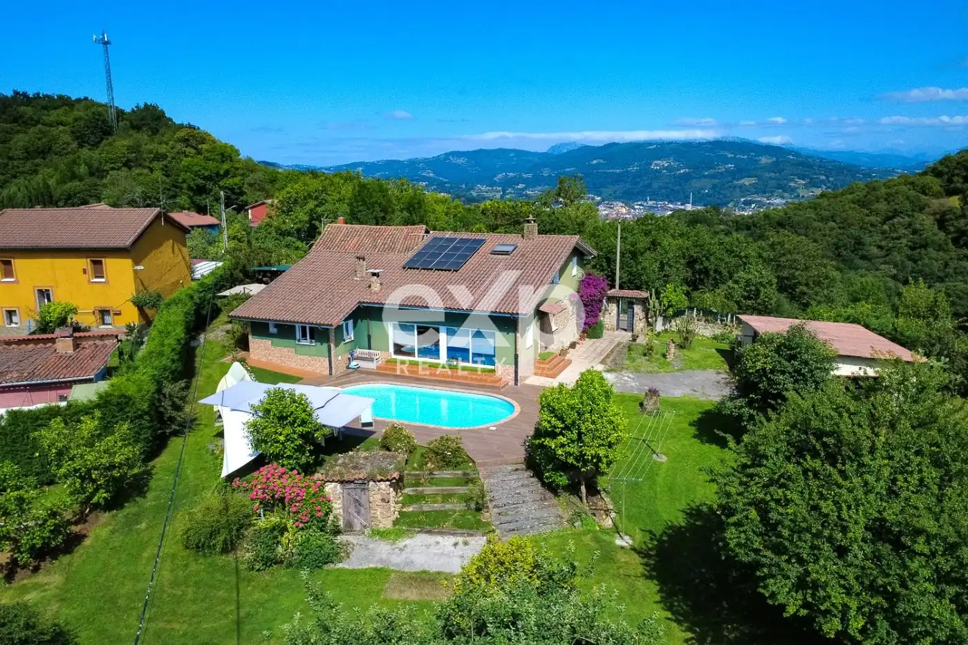 Exterior view of Houses for sale in Langreo  with Heating, Private garden and Swimming Pool