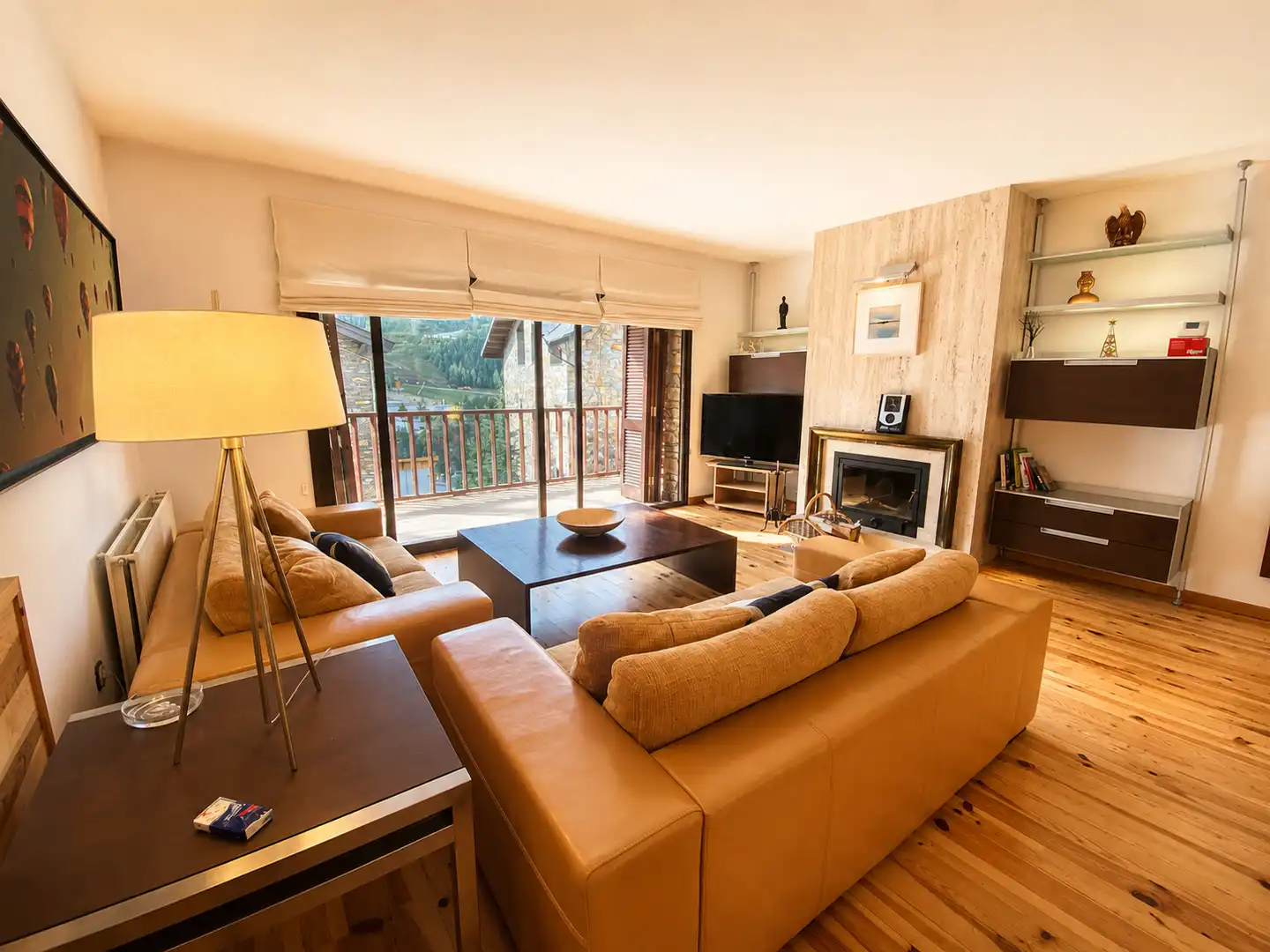 Sala de estar de Casa adosada de alquiler en Canillo con Calefacción, Parquet y Terraza