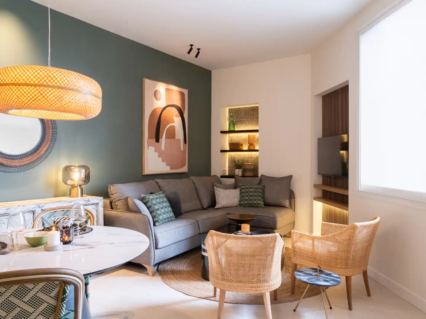 Sala de estar de Apartamento de alquiler en Málaga con Aire acondicionado y Amueblado