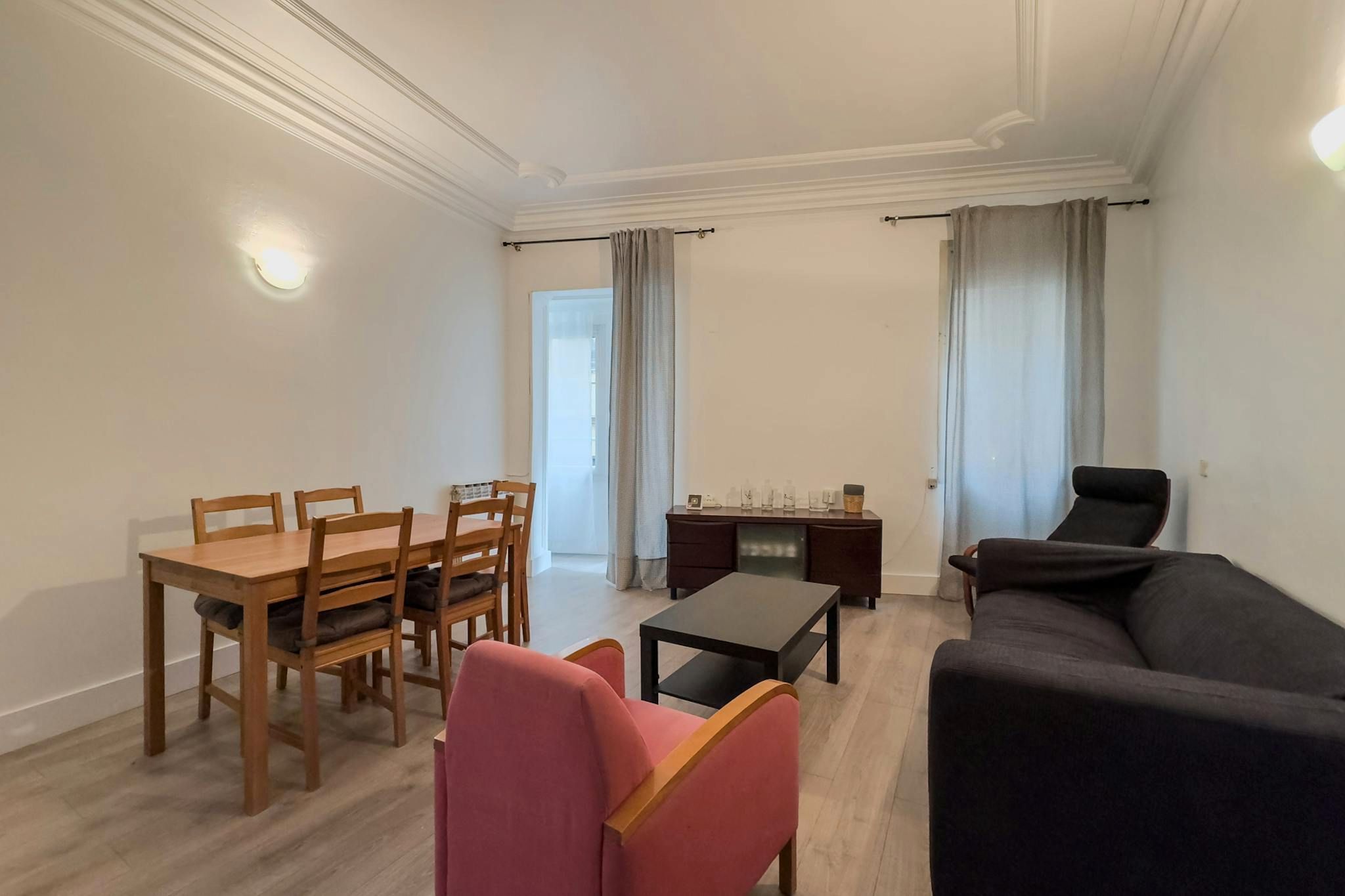 Sala d'estar de Pis de lloguer en  Barcelona Capital amb Calefacció, Moblat i Rentadora