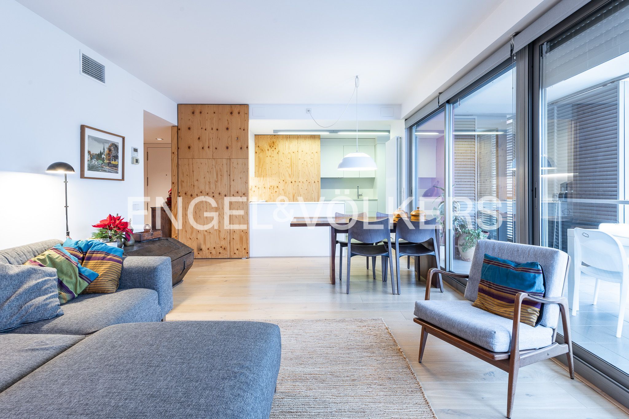 Living room of Flat for sale in Badalona  with Air Conditioner, Heating and Parquet flooring