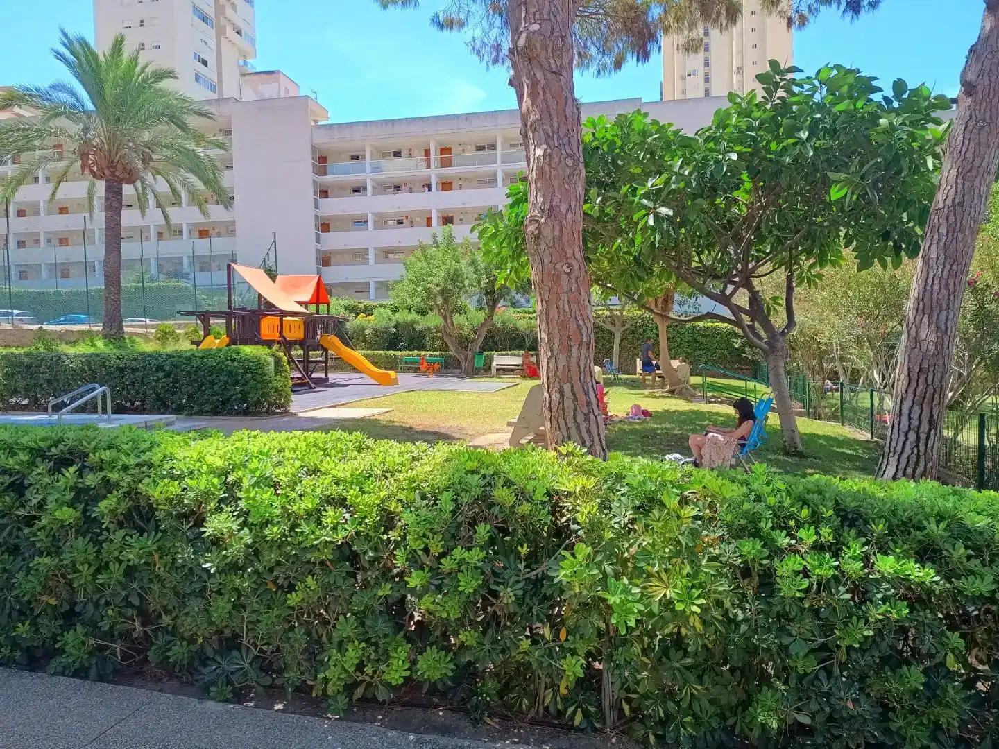 Garten von Wohnungen zur Miete in Benidorm mit Klimaanlage, Schwimmbad und Balkon
