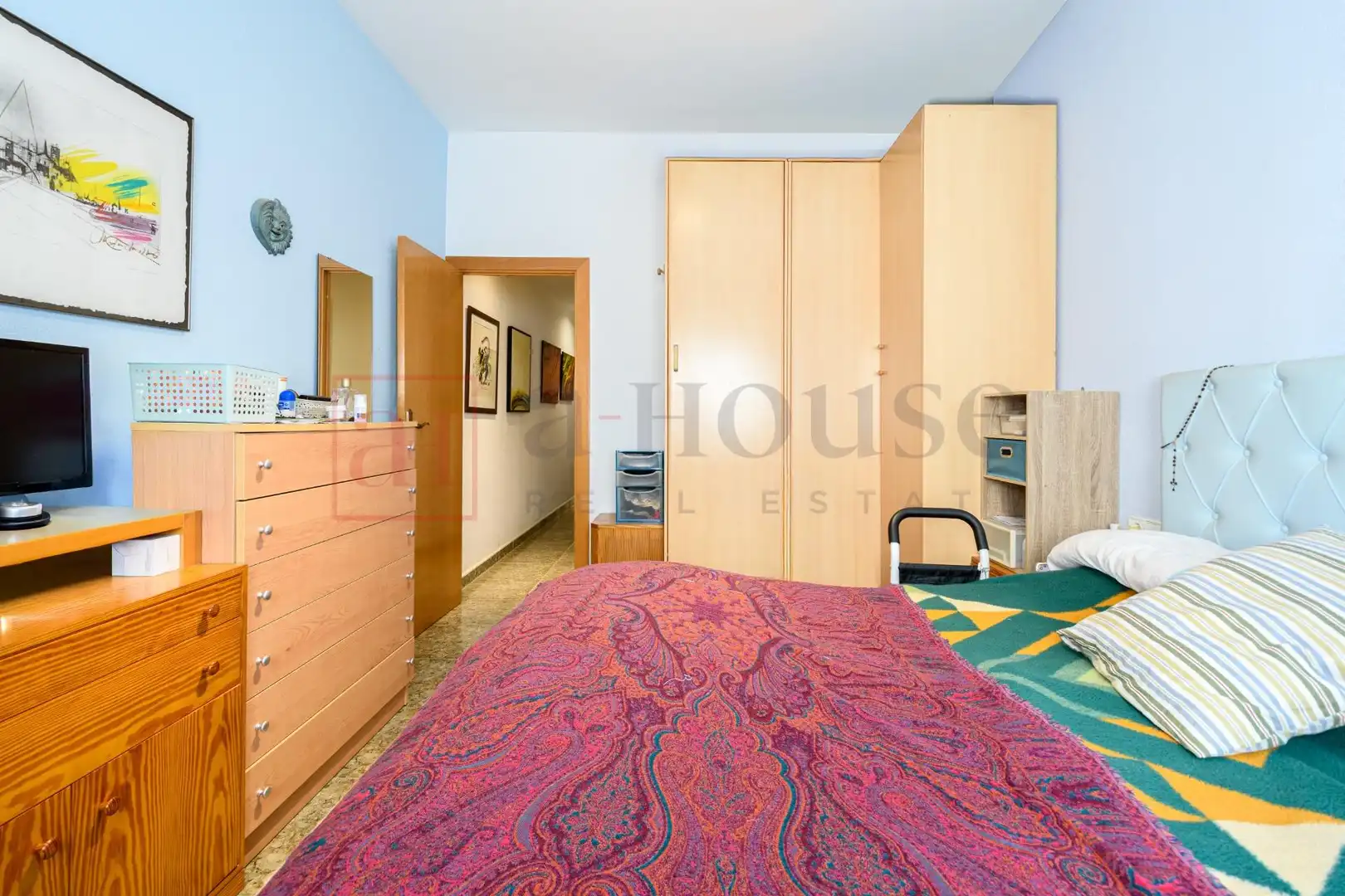 Schlafzimmer von Wohnung zum Verkauf in Barcelona mit Klimaanlage, Heizung und Terrasse