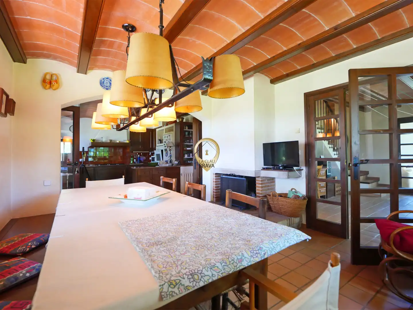 Esszimmer von Country house zum Verkauf in Cassà de la Selva mit Heizung, Privatgarten und Abstellraum
