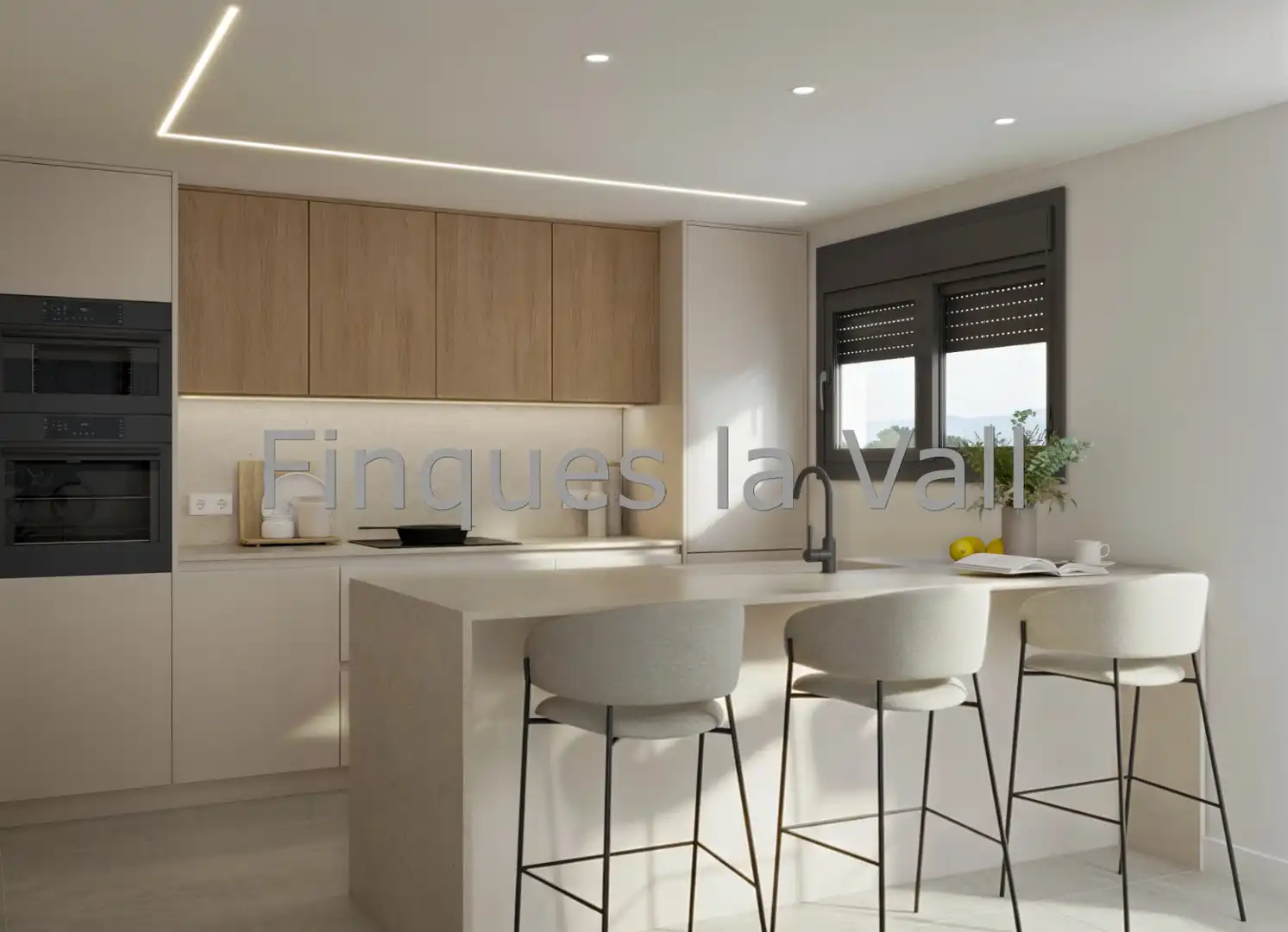Küche von Einfamilien-Reihenhaus zum Verkauf in Roda de Ter mit Privatgarten, Terrasse und Balkon