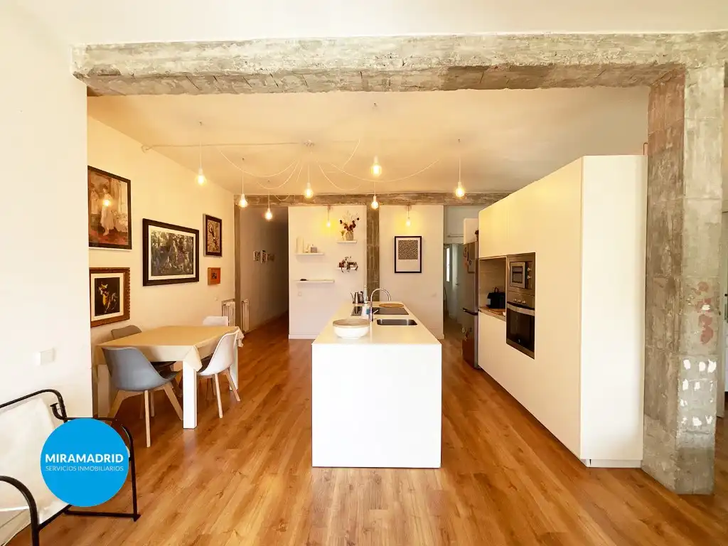 Cocina de Piso de alquiler en Madrid con Aire acondicionado, Terraza y Amueblado
