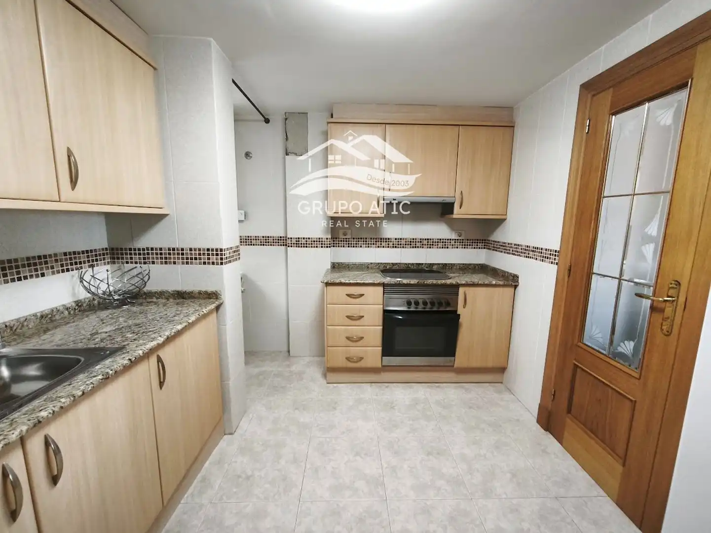 Cocina de Apartamento en venta en Burriana / Borriana con Calefacción, Terraza y Amueblado