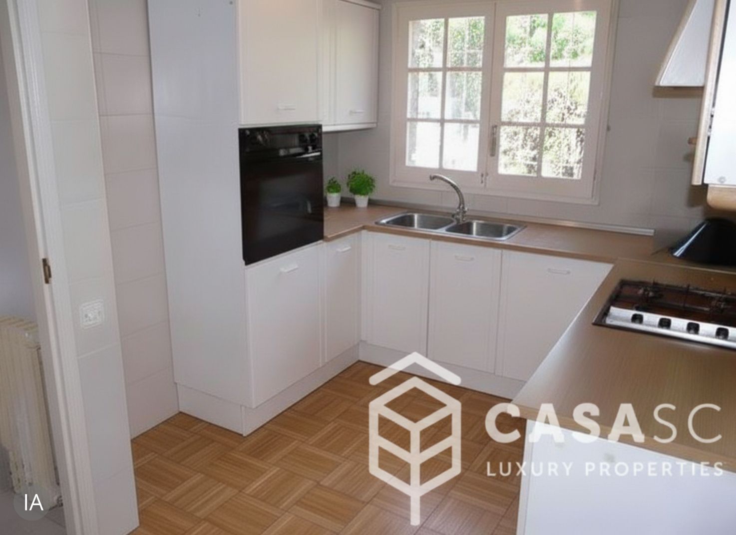 Cuina de Casa adosada en venda en Sant Cugat del Vallès amb Aire condicionat, Parquet i Terrassa