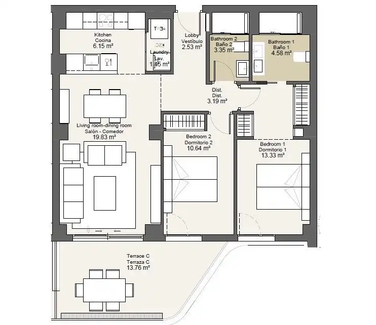 Apartament de lloguer en Vélez-Málaga amb Aire condicionat, Calefacció i Terrassa