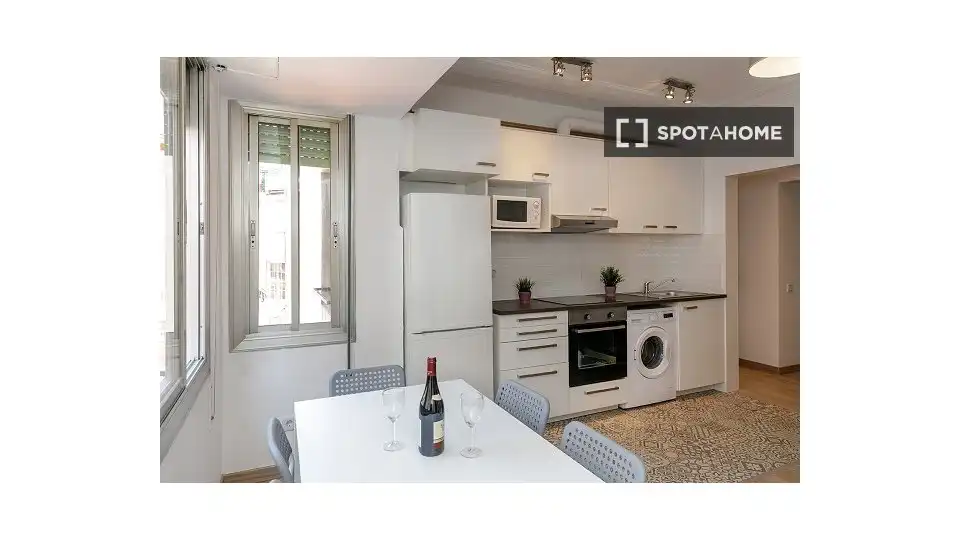 Kitchen of Flat for rent in Barcelona  with Air Conditioner, Heating and Furnished