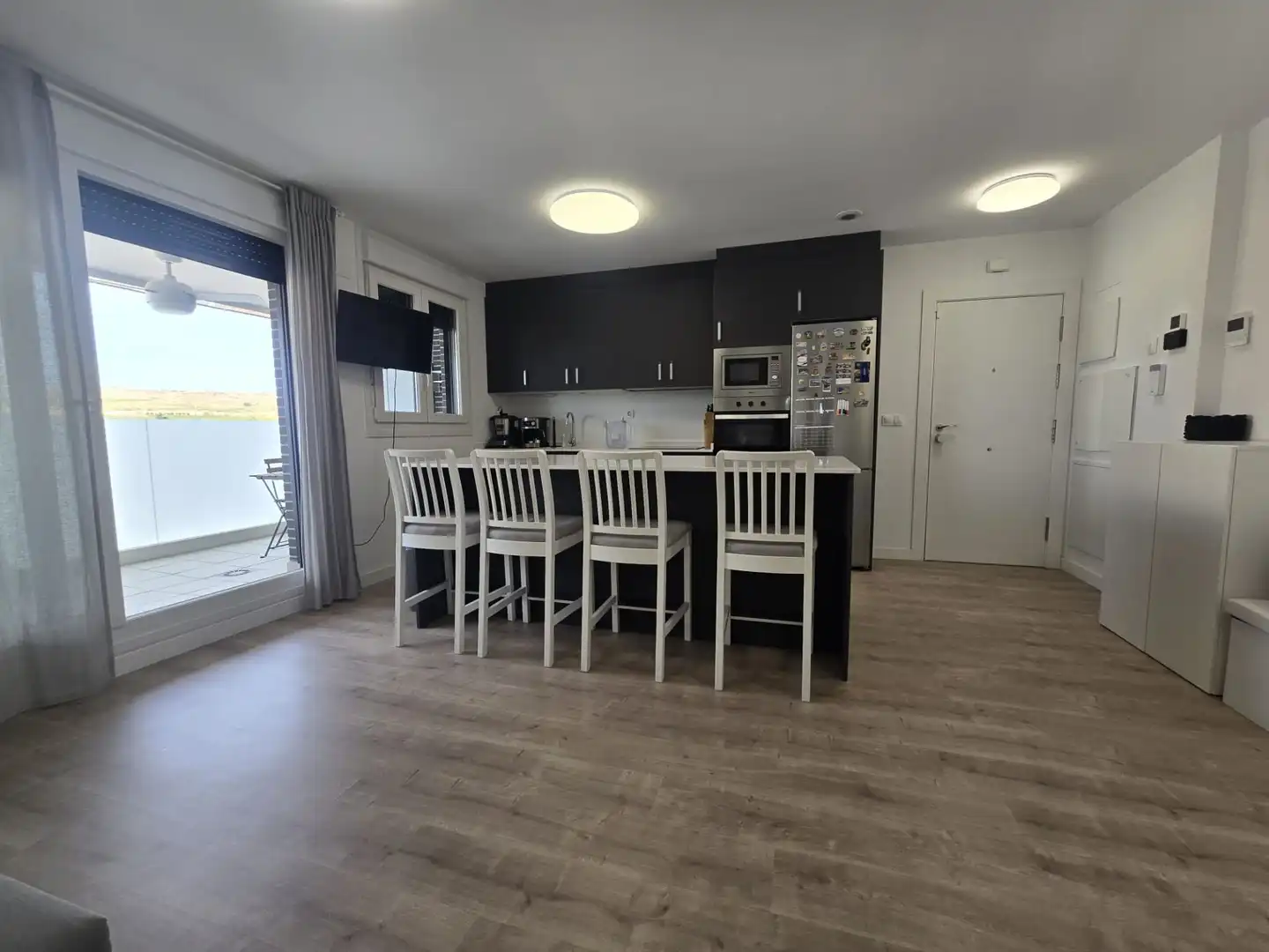 Kitchen of Flat for sale in  Logroño  with Heating, Terrace and Storage room