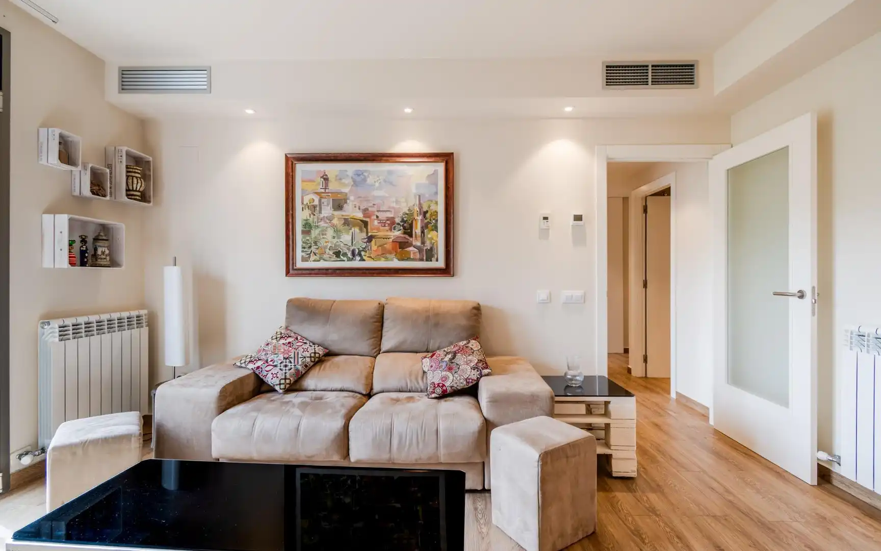 Sala de estar de Apartamento de alquiler en Girona con Balcón