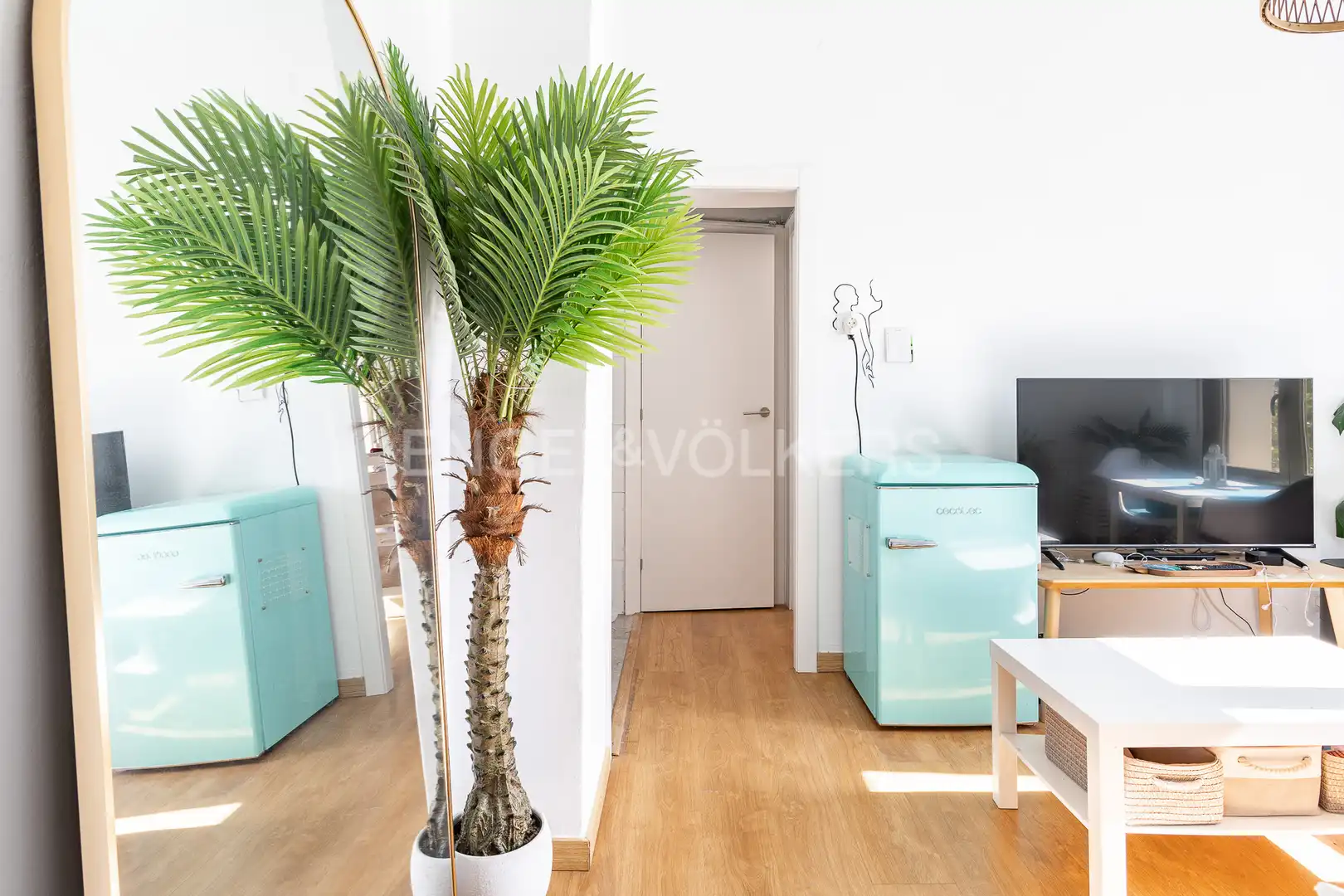 Wohnzimmer von Wohnung zur Miete in Barcelona mit Heizung, Parkett und Möbliert