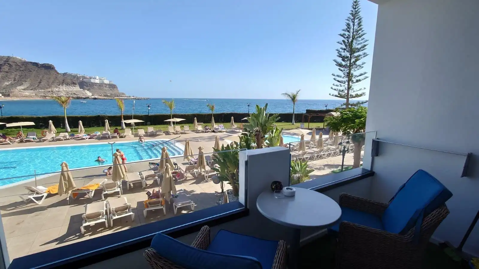 Terrasse von Wohnungen zur Miete in Mogán mit Privatgarten, Terrasse und Gemeinschaftspool