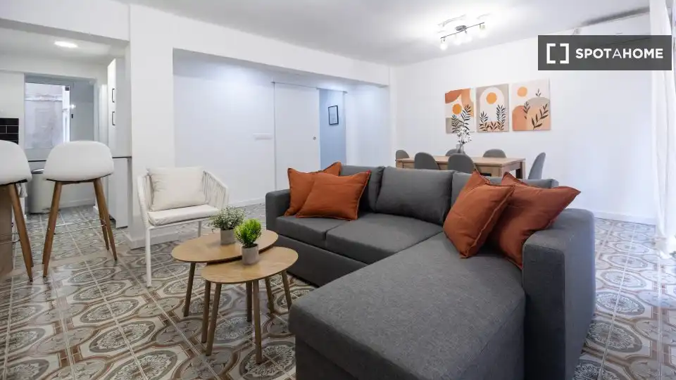 Sala de estar de Piso de alquiler en Valencia con Aire acondicionado, Calefacción y Amueblado
