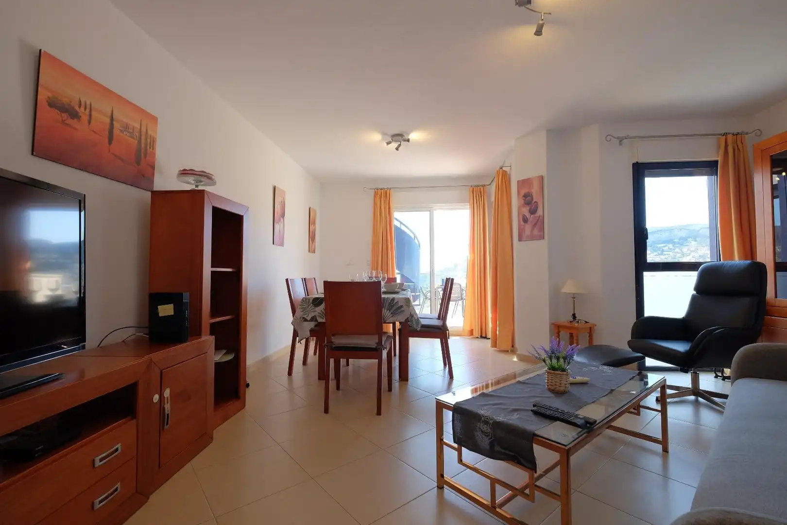 Living room of Attic for sale in Calpe / Calp  with Air Conditioner, Heating and Private garden