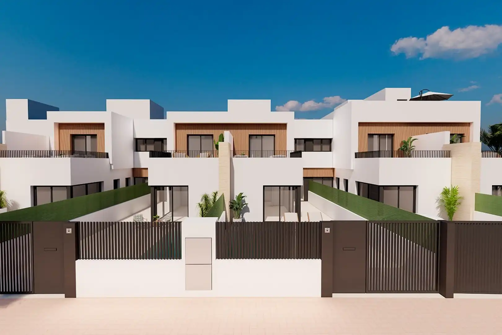 Vista exterior de Pis en venda en Los Alcázares amb Aire condicionat, Jardí privat i Terrassa