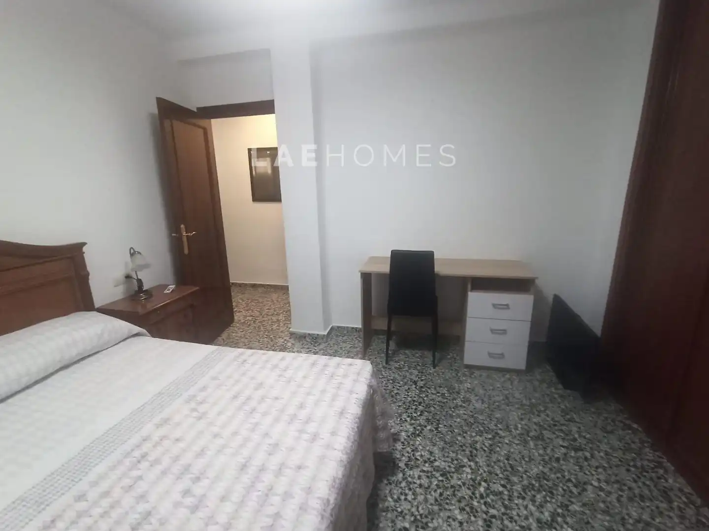 Schlafzimmer von Wohnung zur Miete in Málaga mit Klimaanlage, Heizung und Möbliert