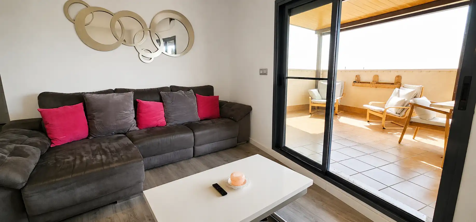 Sala de estar de Ático en venta en Totana con Aire acondicionado, Parquet y Terraza