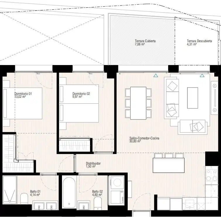 Apartment with pool for sale in Platja de Torres, imagen 12