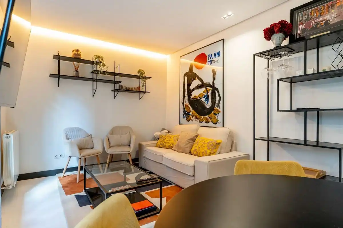 Wohnzimmer von Wohnung zum Verkauf in Madrid mit Klimaanlage, Heizung und Möbliert