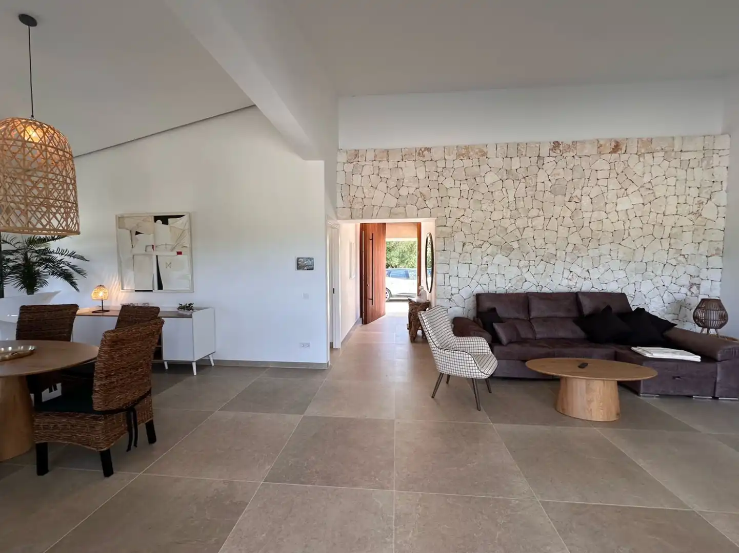 Sala de estar de Casa o chalet de alquiler en Muro con Aire acondicionado, Calefacción y Jardín privado