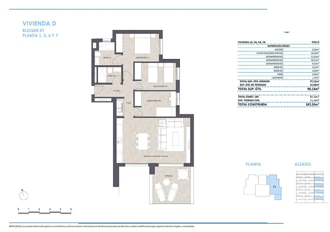 Appartement compact avec piscine à vendre à Zona Levante - Playa Fossa, imagen 2