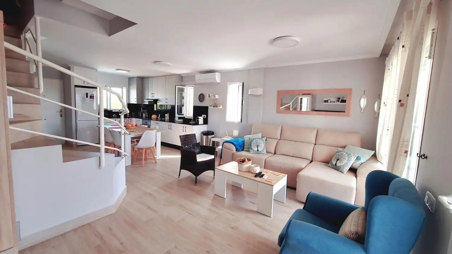 Wohnzimmer von Maisonette zum Verkauf in Mojácar mit Klimaanlage, Terrasse und Schwimmbad