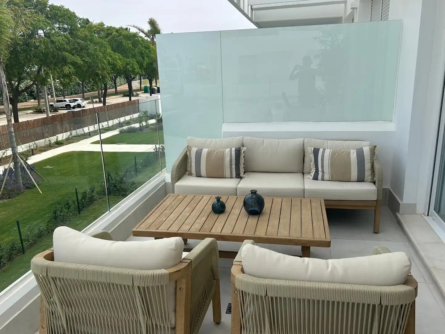 Terrassa de Apartament de lloguer en Chipiona amb Aire condicionat, Calefacció i Terrassa