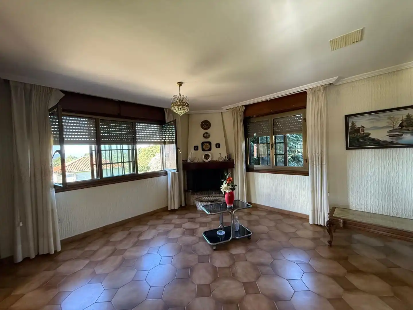 Sala de estar de Casa o chalet en venta en O Bolo  con Calefacción, Jardín privado y Parquet