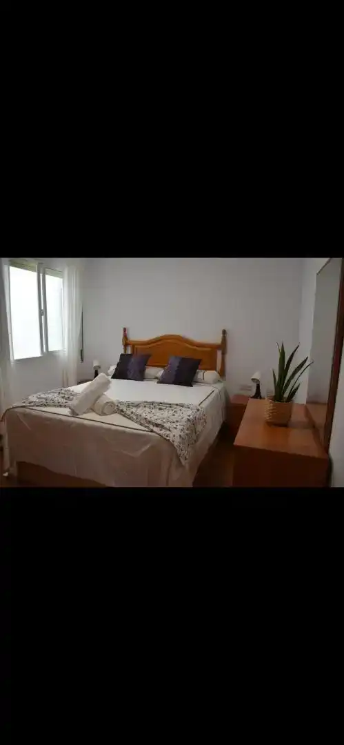 Bedroom of Flat for rent in Nerja  with Air Conditioner, Private garden and Swimming Pool