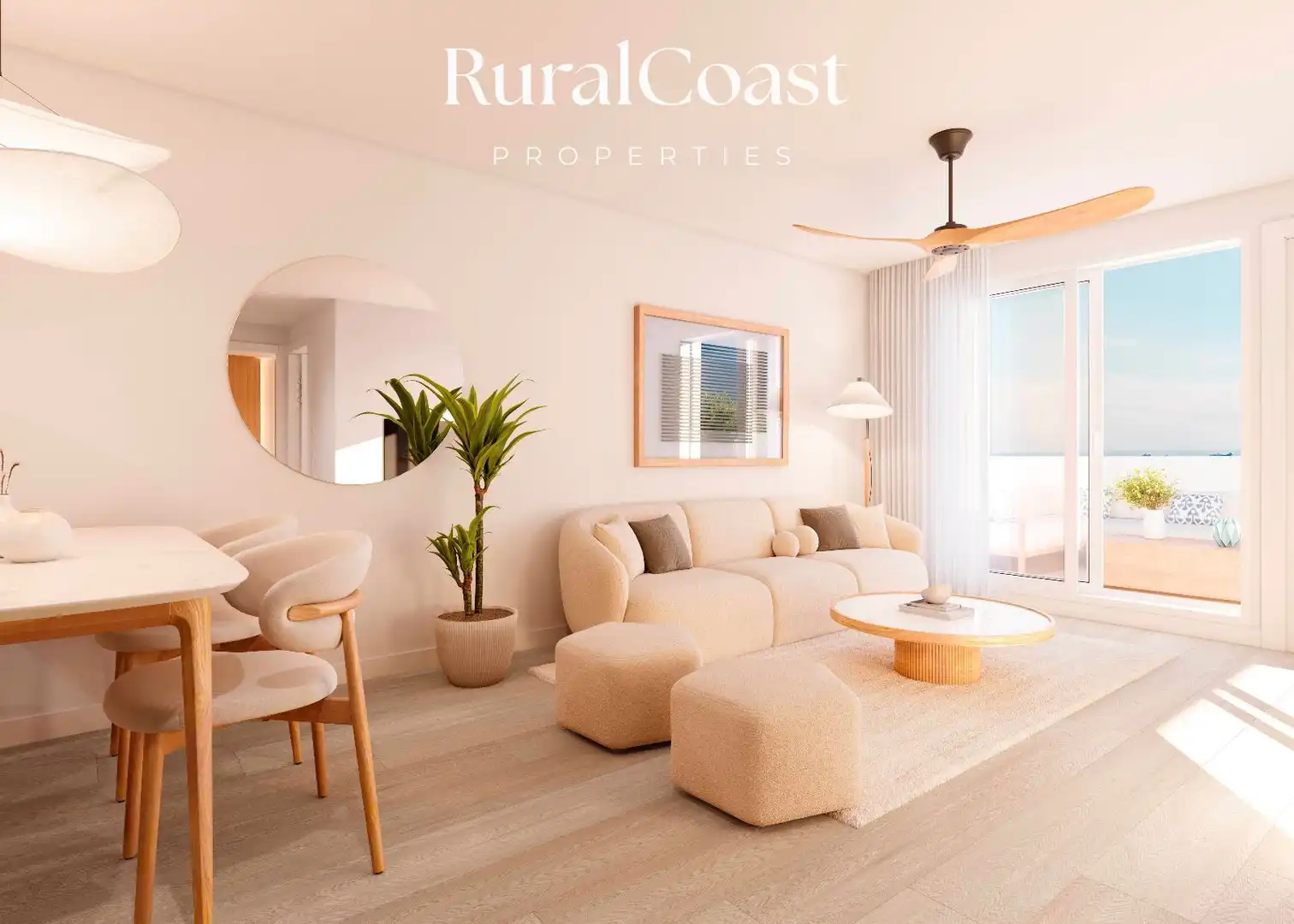 Wohnzimmer von Wohnung zum Verkauf in Xeraco mit Klimaanlage, Heizung und Terrasse
