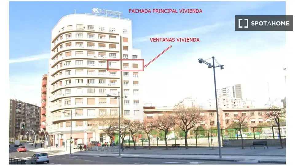 Vista exterior de Piso de alquiler en Zaragoza con Aire acondicionado, Calefacción y Amueblado