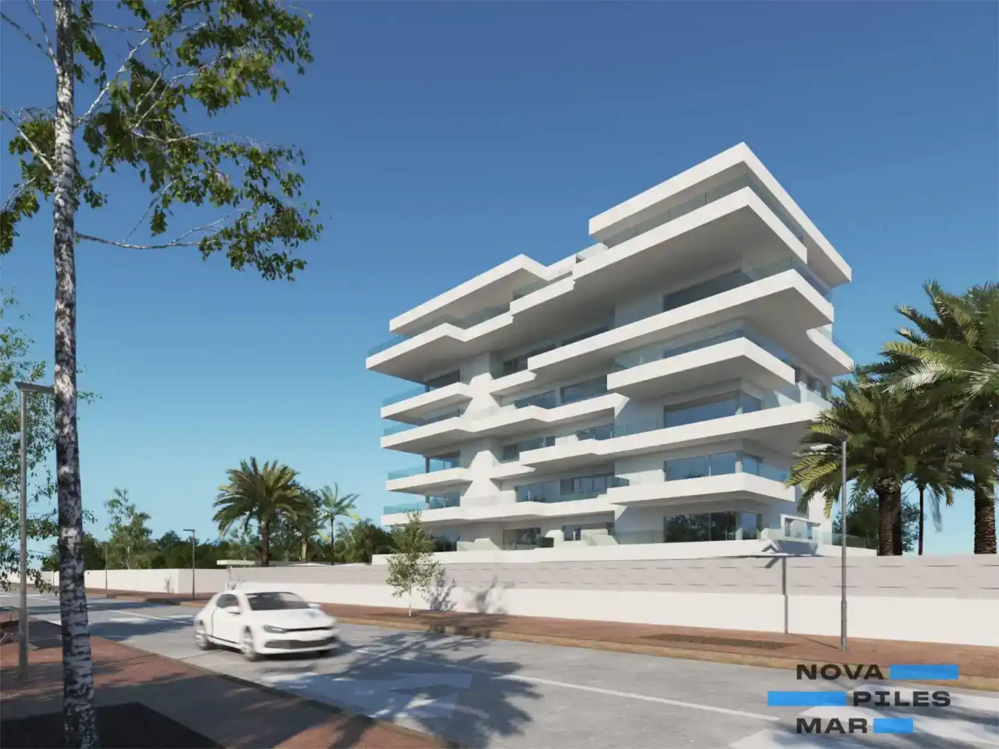 Vista exterior de Pis en venda en Piles amb Aire condicionat, Piscina i Balcó
