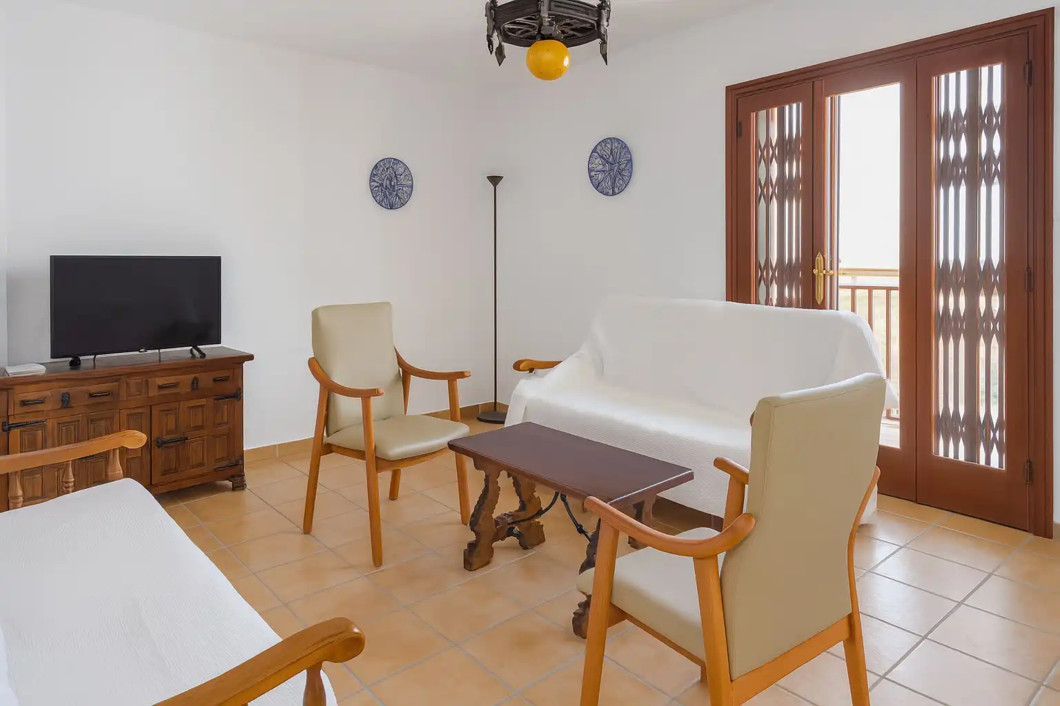 Wohnzimmer von Haus oder Chalet zur Miete in Peñíscola / Peníscola mit Privatgarten, Terrasse und Möbliert