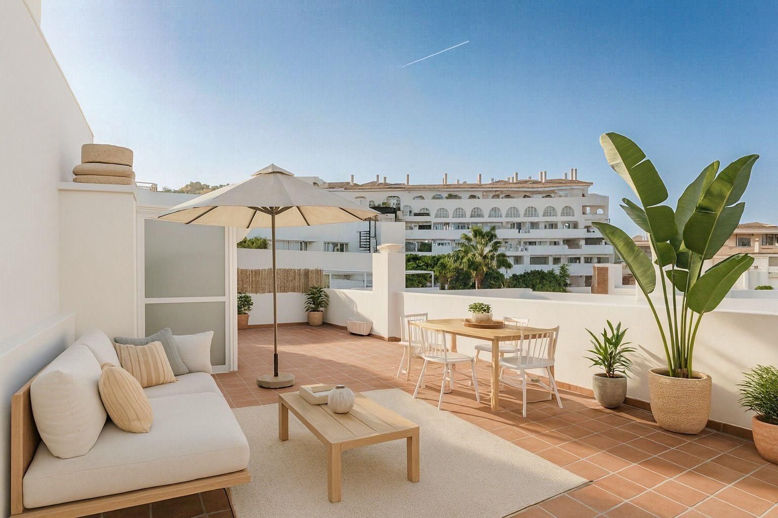 Terrace of Flat for sale in Benalmádena  with Air Conditioner, Terrace and Balcony